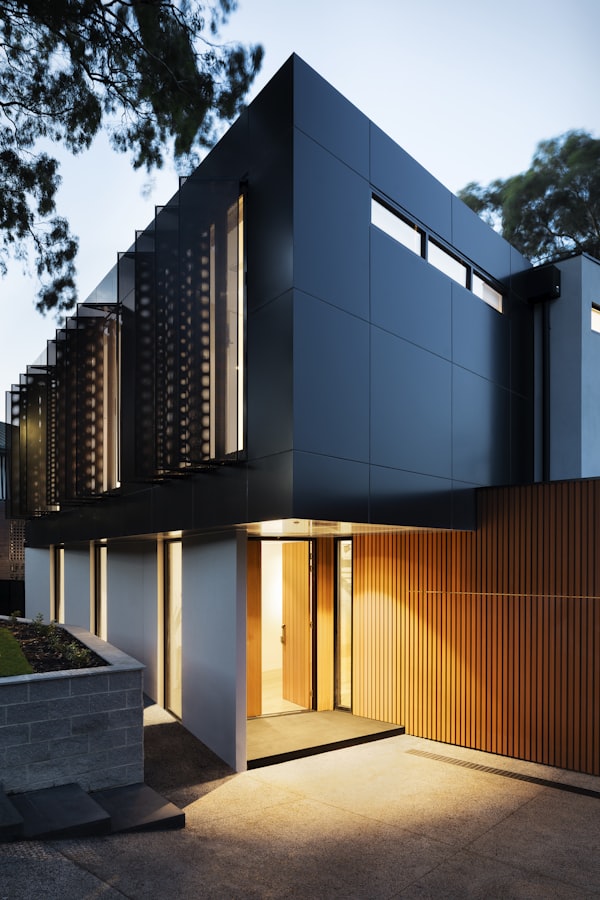Modern apartment exterior